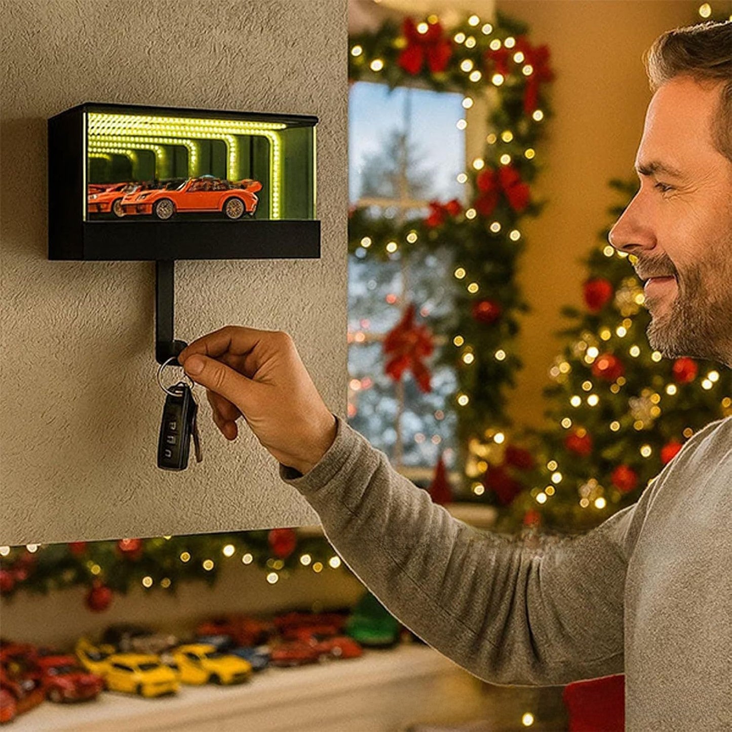 Light-sensing key hook for Car Enthusiasts