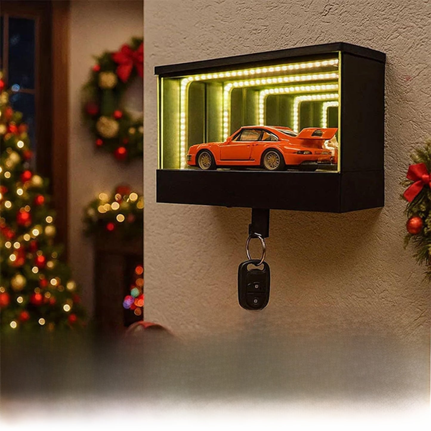 Light-sensing key hook for Car Enthusiasts