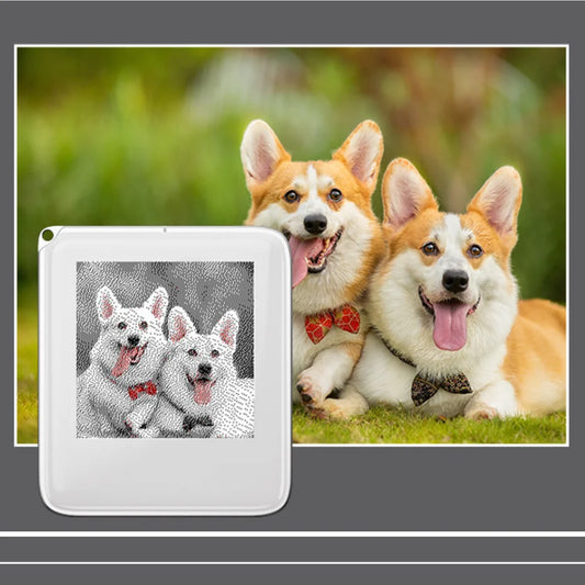 Personalized E-Ink Photo Keychain